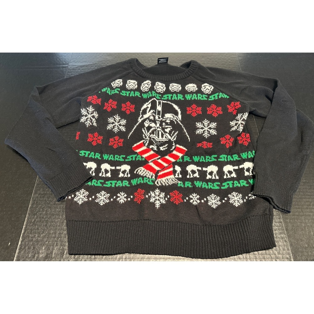 Star Wars Darth Vader Black Ugly Christmas Sweater Size XLarge